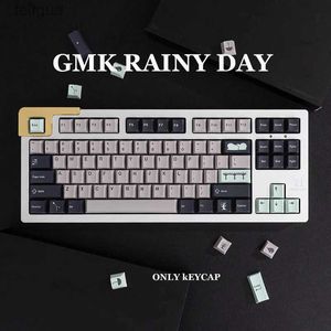 Keyboards Keyboards Gmk Rainy Day Large Set Cherry Profile Pbt Keycap Dye-Sub English Personality Keycaps For Mechanical Keyboard 61/64/68/75 YQ240123