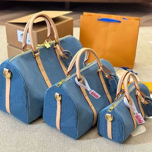Denim Blue Crossbody Shoulder Handbag Purse Pillow Cool Girl Shopping Bags Hobo Genuine Leather Handbags Bag Flip Underarm Women Wallet Adjustable strap