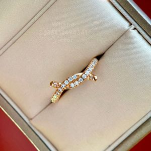 Diamants Legers Pierścień dla kobiet projektantka dla mężczyzny Diamond 925 Srebrny T0P Jakość najwyższej liczby luksusowych projektantów marki z pudełkiem 009