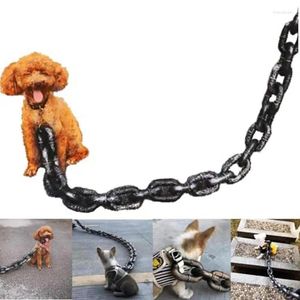 Dog Collars Chain Leashes Simulation Iron PVC Thick Traction Rope Net Red Fun Pet Supplies Dogsアクセサリー