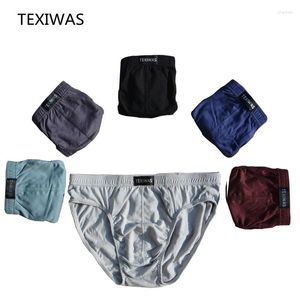 속옷 6pcs/로트 브랜드 속옷 남자 브리핑 남성 브리프 섹시한 로파 패션 코튼 솔리드 cueca masculina