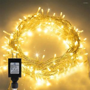 Cordas Luzes de Natal 10m 20m 50m Decorativa Led String Fada Luz 8 Modos Garland para Festa de Casamento Feriado 220V 110V