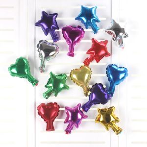 5 Inch Solid Color Star Balloon Hotel Wedding Decor Heart Shaped Aluminum Foil Balloons Birthday Party Decoration Supplies TH1292