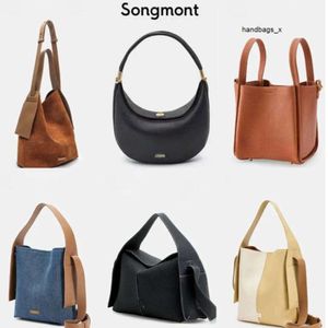 Songmont Bag Luna Handle Purse Clutch Basket CrossBody Song Handbag Bucket Bags Designer Underarm Hobo Ombro Axilar Bag Luxo Grande Totes Half Moon Leather48