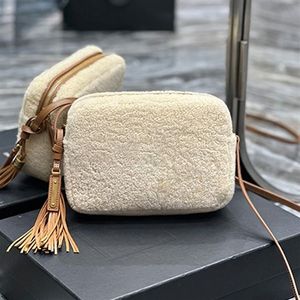 Top FW New Lambs Wool Bag Bag Invelope Woolen Small Furry Camera Facs Designer Counter Corssbody Bag Cover Women's Handbag1839