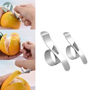 Lemon Citrus Peeler Finger Type Open Orange Peelers Device Stainless Steel Orange Stripper Peeling Kitchen Fruit Peel Tool BH8211 FF