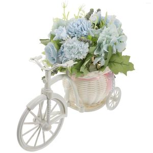 Fiori decorativi Fioriera per biciclette Stand Ortensie artificiali Rose Decorazioni per matrimoni Ornamento floreale