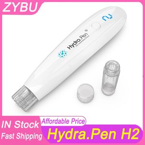 Hydra.pen H2 trådlös derma hydra penna professionell mikronedling med 2st 12 stift 0,5 mm nålar patroner dermapen stämpel hudvård spa serum applikator ansikte mts