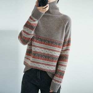 Yedinas Vintage Cashmere Turtleneck Sweater Women Corean Sevents lebouts Attred Winter Ladies Pullover Warm 210527