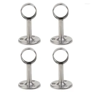 Shower Curtains 4Pcs Ceiling Mount Bracket Heavy Duty Curtain Rod Flange End Supports Dropship