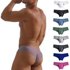 Mens Luxury Underwear Underpants Men Briefs Ice Silk No Trace Thongs Cool Brief Gay Sexy Seamless Thin Panties Pouch Bikini Thong Drawers Kecks IGLK