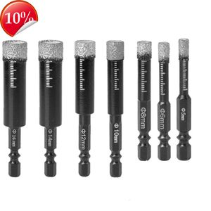 Yeni 2pcs 5-16mm Elmas Kuru Matkap Bitleri Delik Testere Kesici Mermer Seramik Karo Deliği Açıcı Hex Shank Matkap Bitleri Elektrikli Alışlar