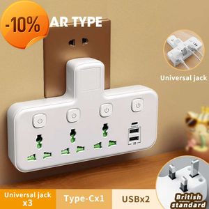 Novos outros eletrodomésticos eu us reino unido au plug ac tomada power strip multiprise tomada de parede universal filtro de rede com usb cherger adaptador de interruptor separado