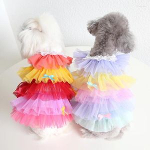 Vestuário para cães moda pet vestidos de verão roupas de renda bonito para vestido de noite de casamento cachorrinho chihuahua shih tzu york fantasia tutu dropship