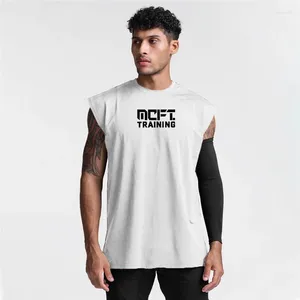 Canotte da uomo Canotte da bodybuilding da uomo Fitness Moda Corsa Canottiere da bodybuilding Casual Sportive Palestra Maglia in maglia Canottiera traspirante senza maniche ad asciugatura rapida