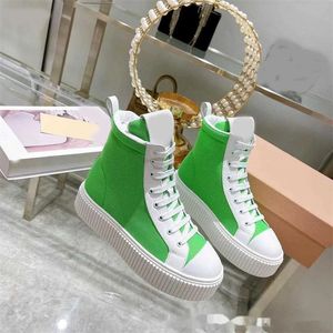 Schuhe Frühling Sommer Biskuitkuchen Dicker Boden Atmungsaktive Mesh-Oberseite Schuhe Damen Schnürung Runder Kopf Farblich Passende Sport-Freizeitschuhe