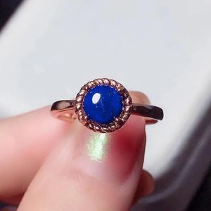 リングコリンジュエリーシンプルシルバージェムストーンリング毎日摩耗100％Natura Lafghan Lapis Lazuli Ring 925 Silver Lapis Jewelry