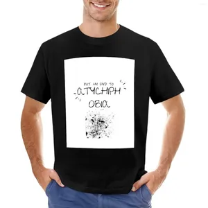 Regatas masculinas ATYCHIPHOBIA DISTRESS PUT AN END TO T-Shirt Roupas fofas de algodão