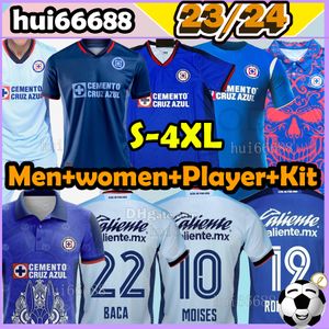 XXXL 4XL 23/24 Cruz Azul Futbol Formaları 2023 2024 Oyuncu Fali Mauro Alex Lozano Aguilar Mauro Alex I.Lejo Bodiger A.Cherea Juan Cala Spesia Erkek Çocuk Kitleri Futbol Gömlekleri