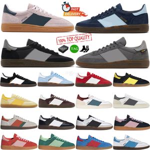 Designer Handball Spezial com sapatos casuais de caixa masculino goma marinha norma clara Noite do Ártico Quase Amarelo Escarlate Brilhante Vermelho Clear Rosa Tênis Navy