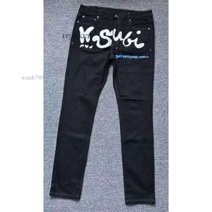 2023 Kusbi Jeans Mens Designers Pants Ksb Men's Spring/summer Washed Worn-out with Holes Slim Fitting Stretch 30-4085zfovir Ai
