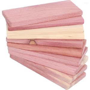 Scatole portaoggetti 10 pezzi di trucioli di legno di cedro, blocchi antitarme, resistenti all'umidità