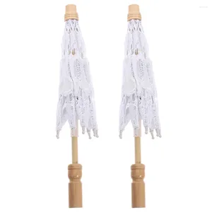 Guarda -chuvas 2 PCs Prop Umbrella Girls Mini Bride Lace Parasol