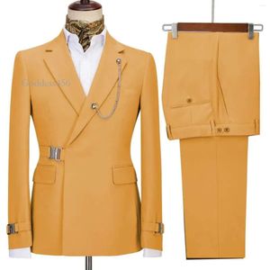 Męskie garnitury Blazer Pants for Men Decoration Kurtka włoska impreza imprezowa ślub Slim Fit Homme Banquet Suit AI