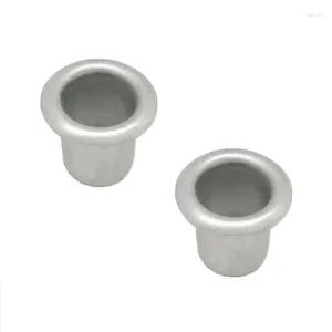 Candle Holders 20pcs Cups 16mm Rolled Edges Aluminium Holder Tapered Candlestick Jar Washed White Prevent Wax Dripping Decor Dinner SPA