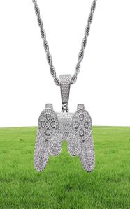 Подвески для игровой консоли Iced Out Chain Bling CZ Золото Серебро Цвет Men039s Хип-хоп Рок Ожерелье Ювелирные изделия Дети Мальчик 1911679