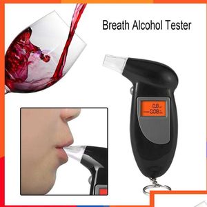 Alkoholismtest LCD Display Digital Alcohol Tester Professional Police Alert Breath Device Breathalyzer Analyser Detektor DF Drop de DHLF4