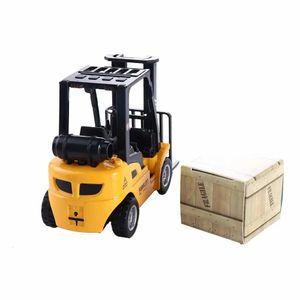 Bilspel Toy Car Set Toy Car Building Die Casting Model Forklift Friction Toy Tray Interactive Toy 240123