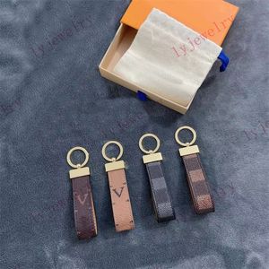 Dragonne Designer Keychain Luxury Mens Keyring Gold Plated Buckle Lanyard Letter Key Chain Women Men Portachiavi Charm Car Leather Classic Keychains Designer Designer