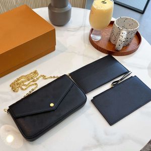 Berühmte Marken 3-in-1-Geldbörsen- und Handtaschen-Sets, luxuriöse Designer-Handtaschen für Damen