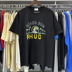 ABD tarzı plaj salonu sandalyeleri baskı tişört tişört tişört bahar yaz gündelik kaykay erkek kadın kadın tshirt 24ss 0124