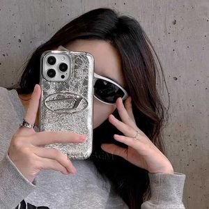 Cell Phone Cases LVOE D Letter Jingle Bag Design Advanced Texture Fashion Case For iPhone 13 12 14 Pro Max Cover Brand PU Leather Phone Accessory J240124