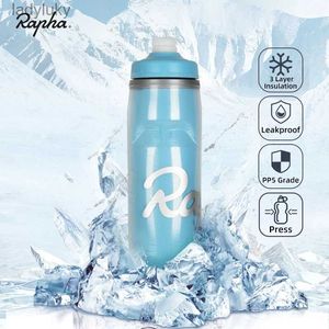 Water Bottles Cages Rapha 3 Layer Cold Insulated Cycling Water Bottle 620ML Portable MTB Road Bike Heat And Ice-protected Bicycle Fitness BottleL240124