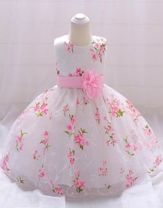 Sukienki dla niemowląt sukienki na imprezę księżniczki dla dziewcząt Różowy kwiat Druku