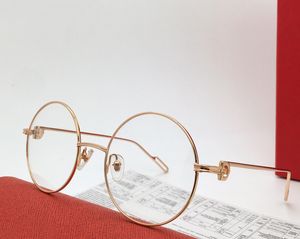 Round Eyeglasses Eyewear Gold Frame Clear Lens Mens Glasses Optical Frame Fashion Sunglasses Frames Eyewear with Box