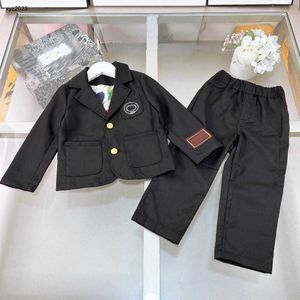 Moda bebê fatos de treino colorido forro impresso crianças vestido formal tamanho 100-150 logotipo bordado terno jaqueta e calças jan20