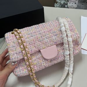 S handväska designer kvinnor handväska mode guldkedja crossbody väskor märke damer axel tyg väska svart plånbok klaff shopping rese handväskor m1