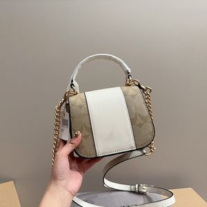 Retro einfache Designer-Umhängetasche Grace Lysa Lackleder Mini Flap Handtaschen Frauen Checker Caviar Cool Girl One-Shoulder-Griff Clutch Coac Vintage-Muster