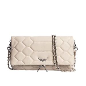 الأزياء النسائية حقائب اليد حقيبة الأجنحة الماس Zadig الكتف كيس الرسول خروف جلد جلد واحد crossbody سلسلة اثنين