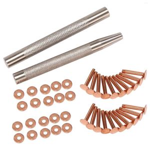 Bowls 20Pack Copper Rivets And Burrs (14mm 19mm) With 2Pcs Punch Tool For Belts Bags Collars Leather-Crafting