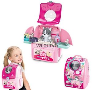 Strumenti Laboratorio Pet Giochi di imitazione Set Cartone animato Cane Gatto Borsa spaziale Kit veterinario Giocattoli educativi interattivi per bambini ldren Giftvaiduryb