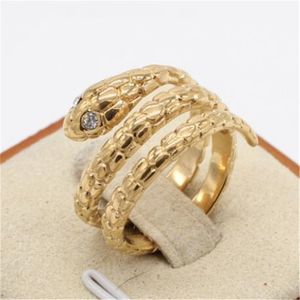 Schlangenring Herren Damen Designerringe Paare Eheringe Retro Gold Silber Schuppen Männer Frauen Bague Schmuck Geschenk