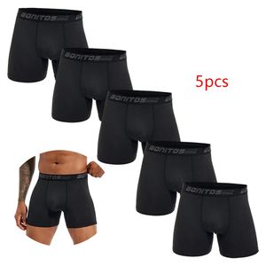 5 pçs pacote 2023 calcinha masculina de poliéster marca boxer e cuecas para homme lote conjunto luxo sexy shorts presente deslizamento 240118