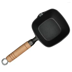 Pannen Mini-sauspan Hittebestendig ijzer Frituurboter Melkverwarmer Smeltkroes met houten handvat
