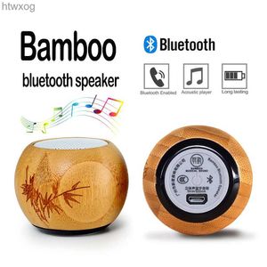 Altoparlanti portatili HIFI Tremble Bamboo Altoparlante Bluetooth 1 paio Legno portatile Mini piccolo cannone in acciaio Semplice piccolo altoparlante 1.5KHz-20KHz YQ240124