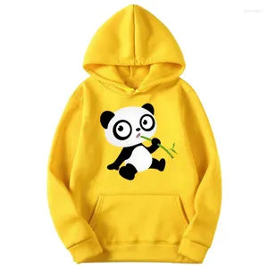 Kadın Hoodies İlkbahar ve Sonbahar Gevşek Sevimli Panda Baskı Külotu Bayanlar Kadın İçin Günlük Kapüşonlu Günlük Giysiler Büyük Boy